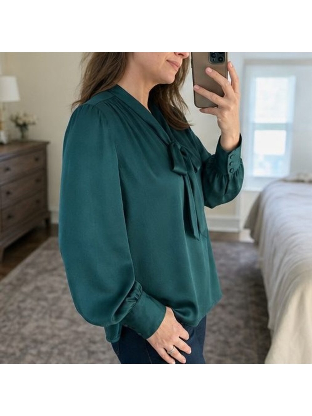 Rust Ruffle Blouse - Picture 3 of 6